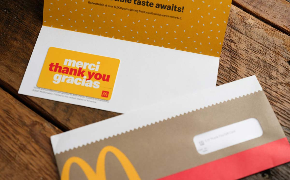 Buy mcdonalds store gift card online