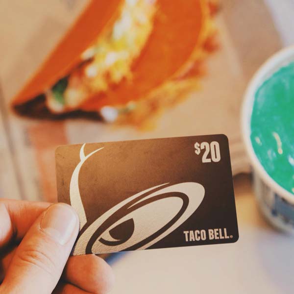 benefits of a taco bell gift card