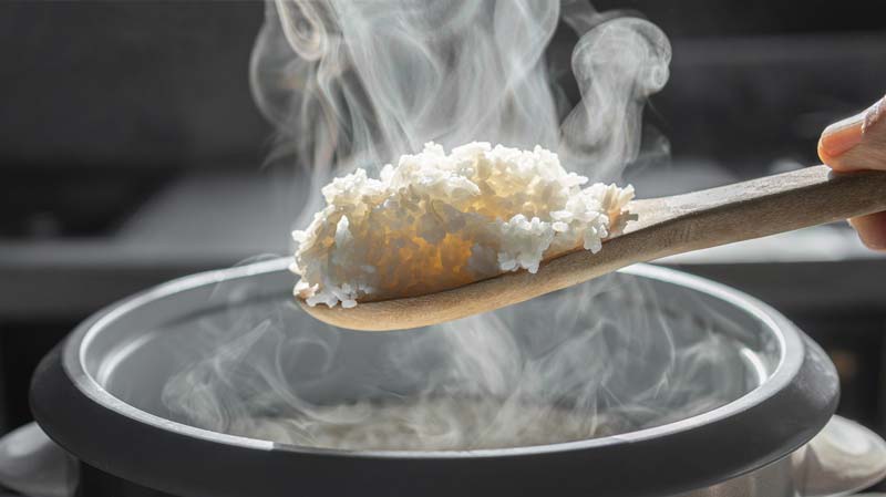 benefits of frying rice before cooking