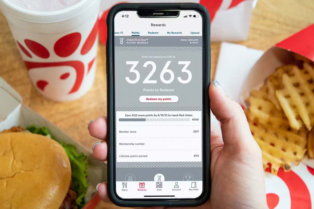 chick-fil-A one points vs reward points