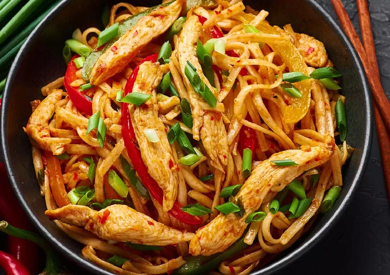 combining everything for chowmein