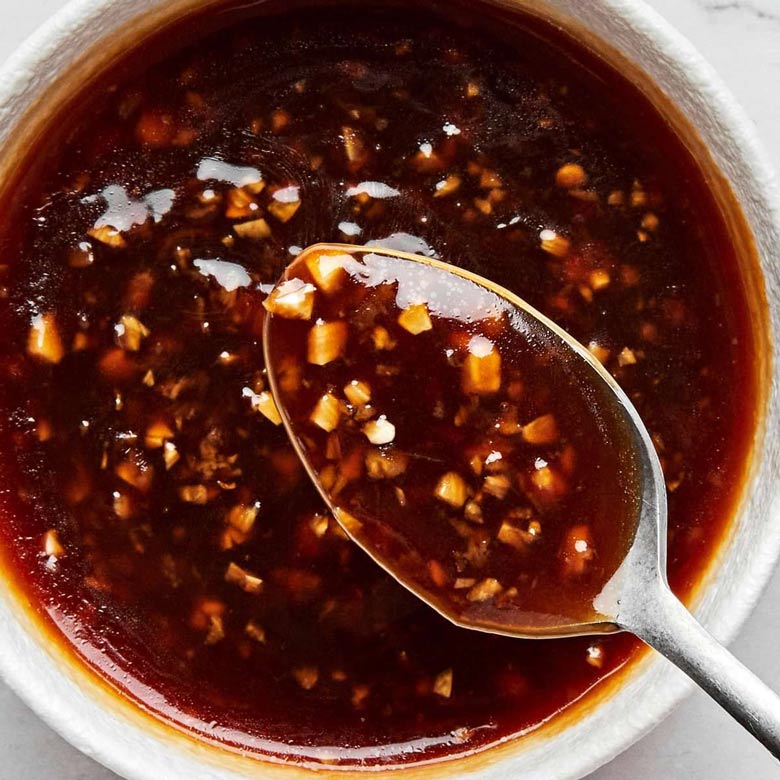 making the stir-fry sauce