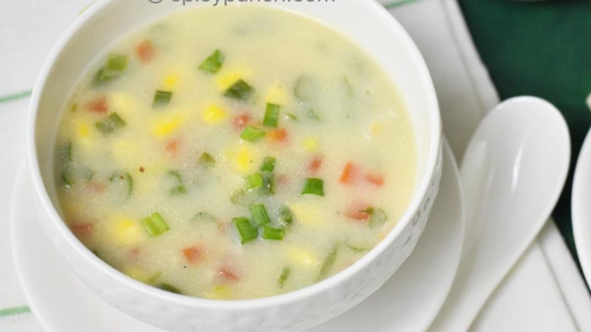 vegetarian sweet corn soup recipe