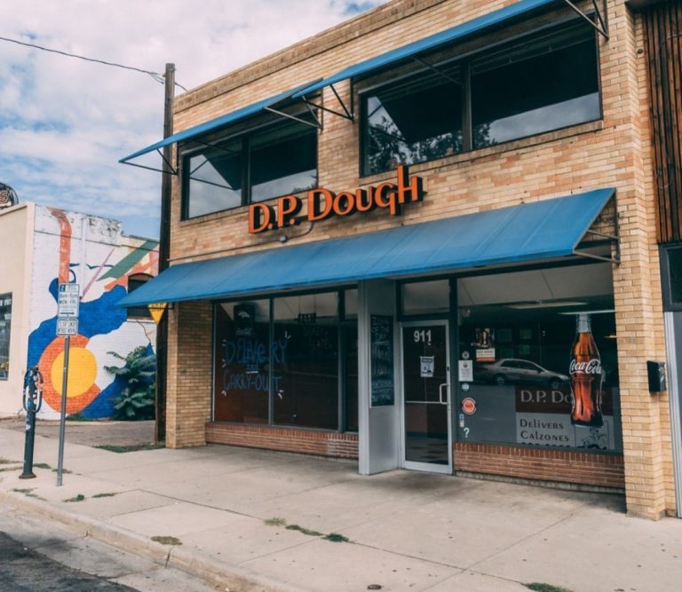 Exterior view of the DP Dough Restaurant